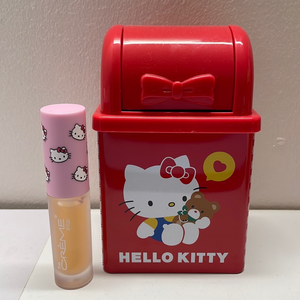 Sanrio Mini Trash Can + Lip Gloss